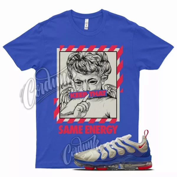 Royal ENERGY T Shirt for N Air VaporMax Plus Coconut Hyper Royal Blue Crimson Jezsport.com