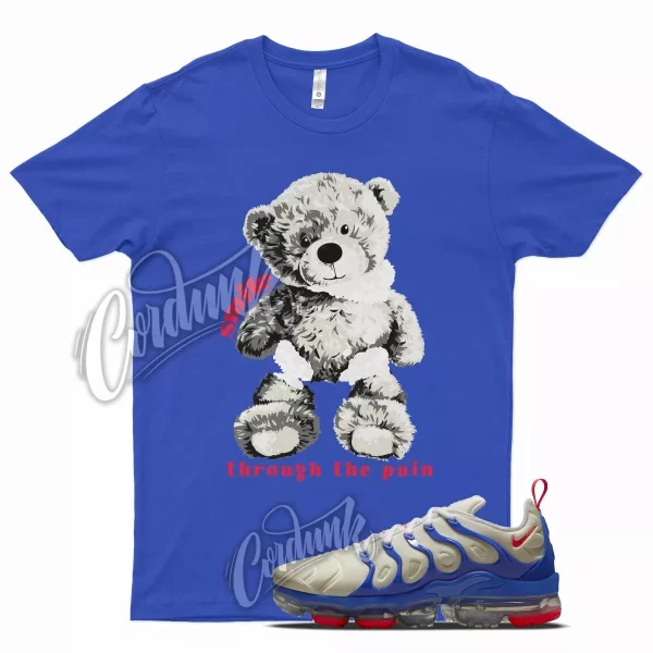 Royal SMILE T Shirt for N Air VaporMax Plus Coconut Hyper Royal Blue Crimson Jezsport.com