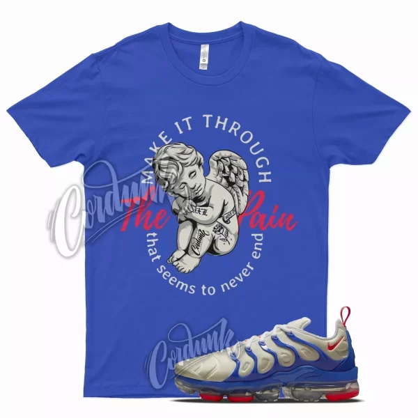 Royal TP T Shirt for N Air VaporMax Plus Coconut Hyper Royal Blue Crimson Jezsport.com