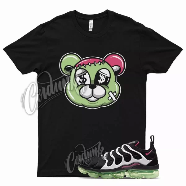 Black STITCH T Shirt for N Air VaporMax Plus White Lime Glow Hyper Pink Jezsport.com