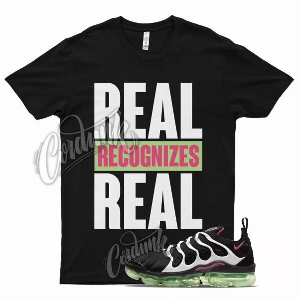 Black RRR T Shirt for N Air VaporMax Plus White Lime Glow Hyper Pink Jezsport.com