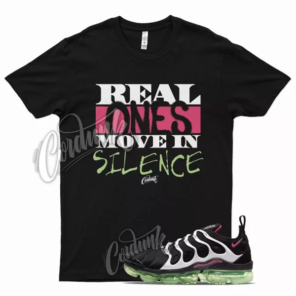 Black REAL T Shirt for N Air VaporMax Plus White Lime Glow Hyper Pink Jezsport.com