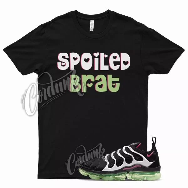 Black BRAT T Shirt for N Air VaporMax Plus White Lime Glow Hyper Pink Jezsport.com