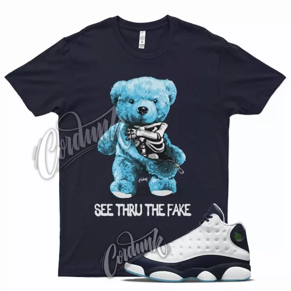 Navy THRU T Shirt for J1 13 Obsidian Powder Blue Carolina Navy UNC Chill Jezsport.com