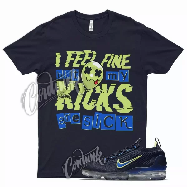 Navy SICK V2 T Shirt for N Air Vapormax FK Flyknit Obsidian Racer Blue Lemon Jezsport.com