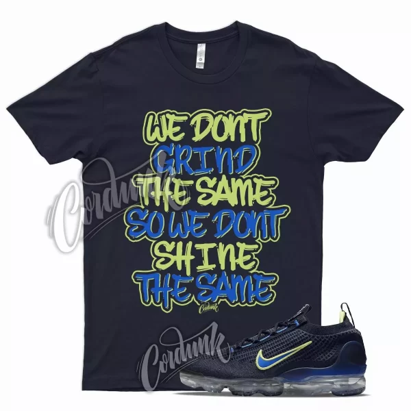 Navy GRIND T Shirt for N Air Vapormax FK Flyknit Obsidian Racer Blue Lemon Jezsport.com