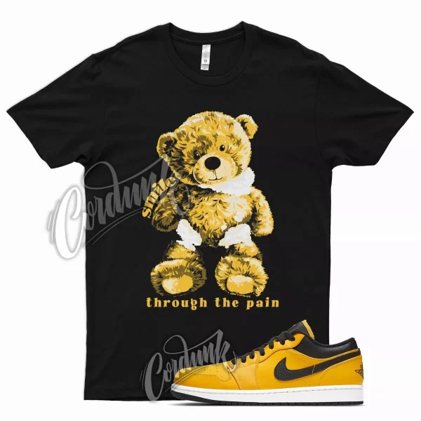 Black ROLL T Shirt for Air J1 1 Low University Gold Pollen White Jezsport.com