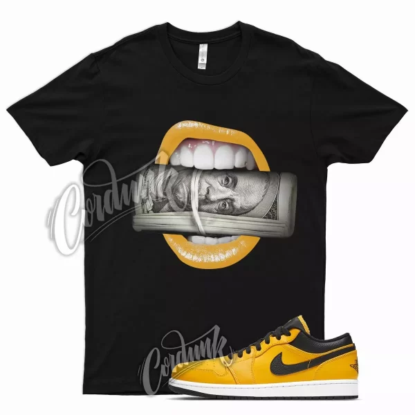 Black ROLL T Shirt for Air J1 1 Low University Gold Pollen White Jezsport.com