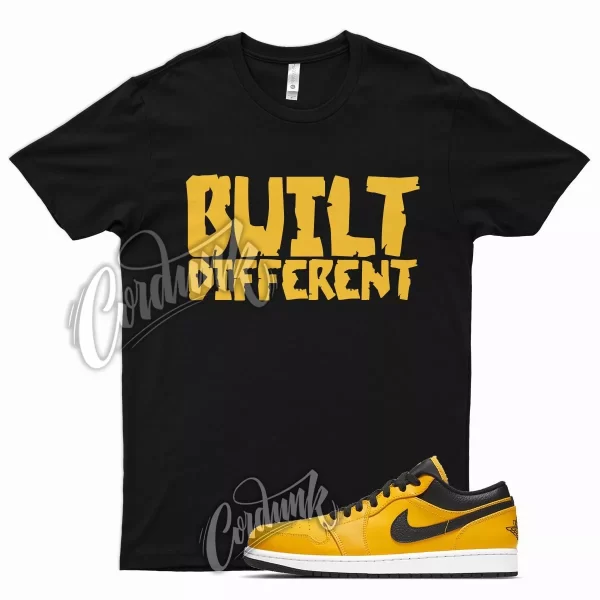 Black BUILT T Shirt for Air J1 1 Low University Gold Pollen White Jezsport.com