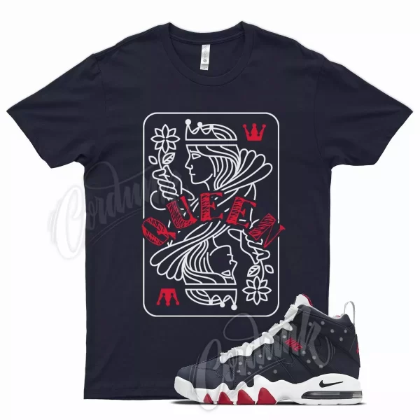 Navy QUEEN Shirt for N Air Max2 CB 94 Max 2 FIBA Flight 12 Gym Red Obsidian Jezsport.com