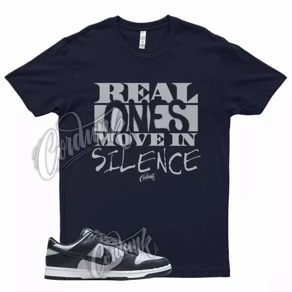 Navy REAL T Shirt for N Dunk Low Georgetown George Town Trainer 3 Uptempo Jezsport.com