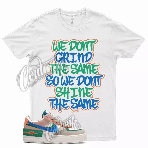 GRIND T Shirt for Wmns N Air Force 1 Shadow Sail Signal Blue Green Noise Jezsport.com