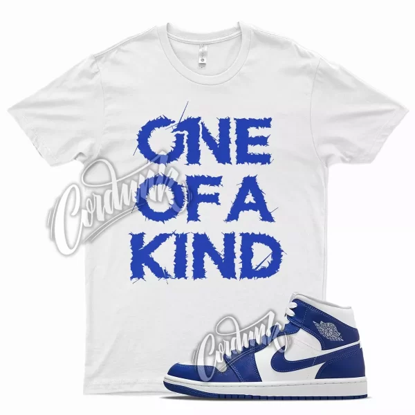 White 1OAK Shirt for J1 1 Mid Hyper Royal Blue Game Jezsport.com