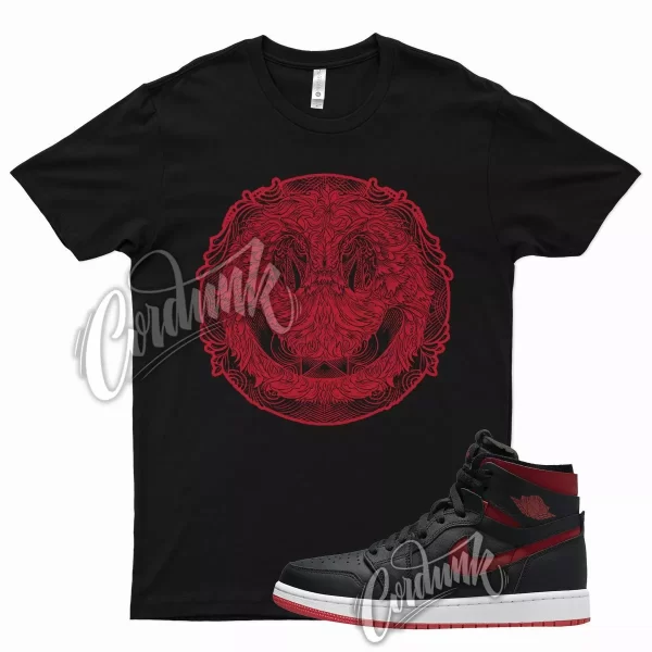 Black HAPPY Shirt for J1 1 Zoom Comfort WMNS Bred University Red Varsity Jezsport.com