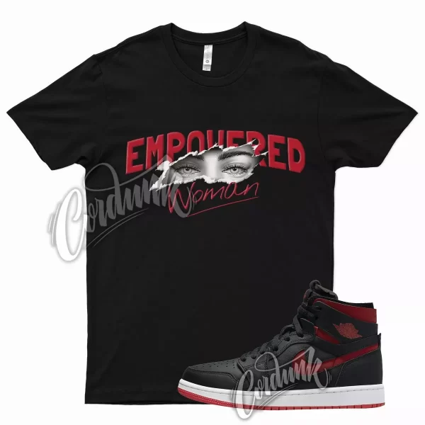 Black EMP Shirt for J1 1 Zoom Comfort WMNS Bred University Red Varsity Jezsport.com