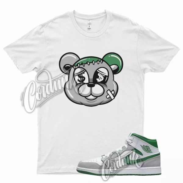 White STITCH Shirt for J1 1 Mid Grey Green Dunk Air Max Vapormax Jezsport.com