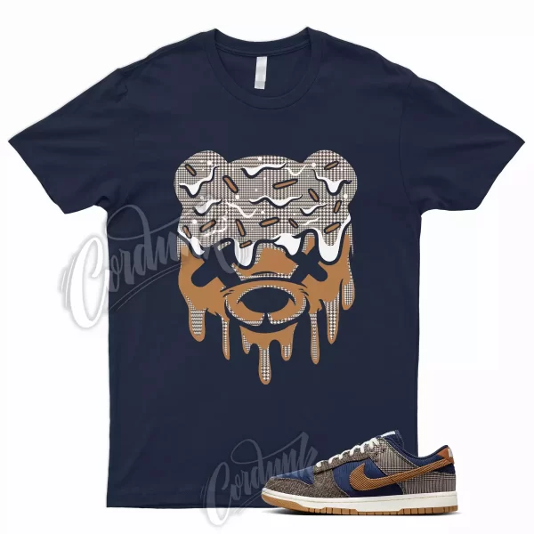 DRIPPY Shirt for Dunk Low Tweed Corduroy Midnight Navy Ale Baroque Brown Tartan Jezsport.com