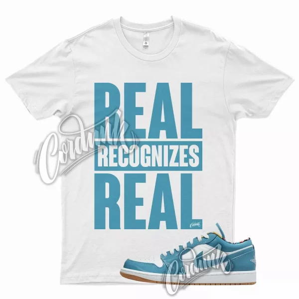 White RRR T Shirt for Air J1 1 Low Teal Aqua Blue All Star Chlorine Jezsport.com