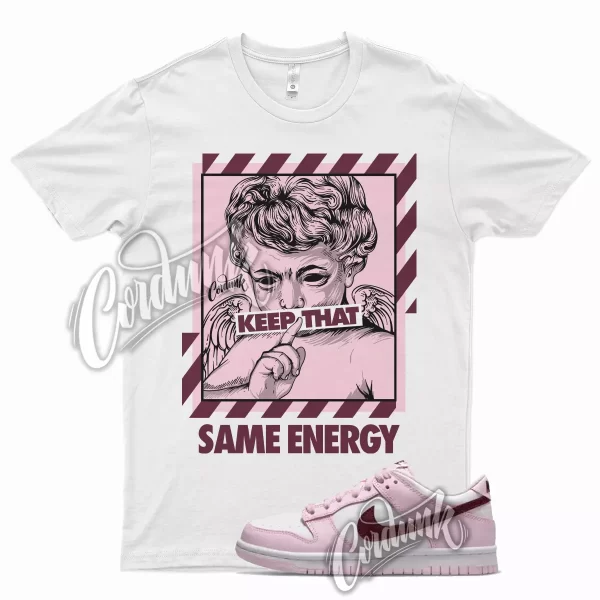 White ENERGY T Shirt for Dunk Low Pink Foam Love Letter Valentine's Day Arctic Jezsport.com