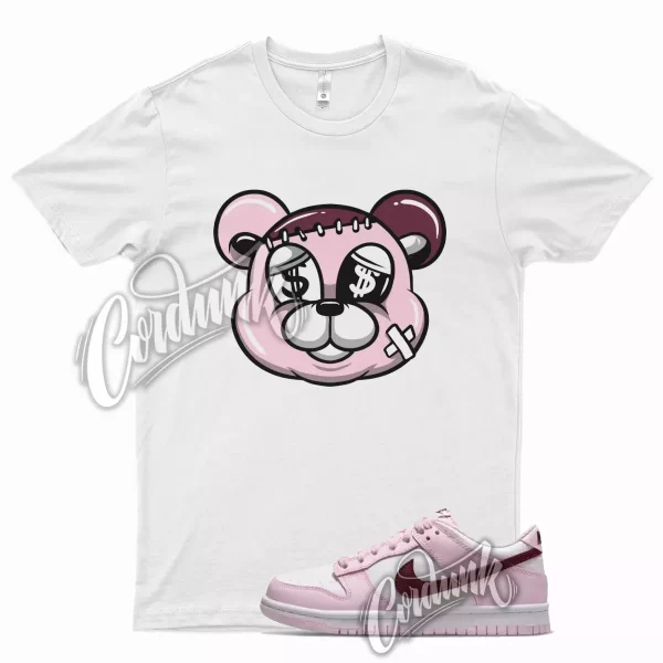 White STITCH T Shirt for Dunk Low Pink Foam Love Letter Valentine's Day Arctic Jezsport.com