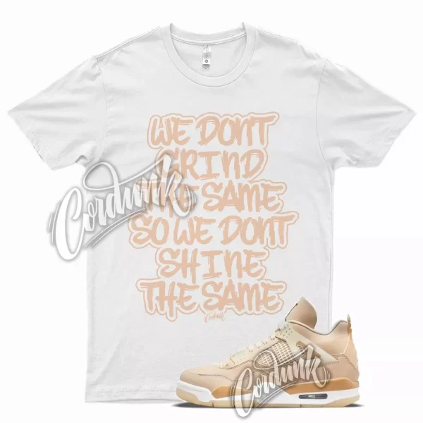 White GRIND T Shirt for Air J1 4 Shimmer Blush Earthy Neutrals Jezsport.com