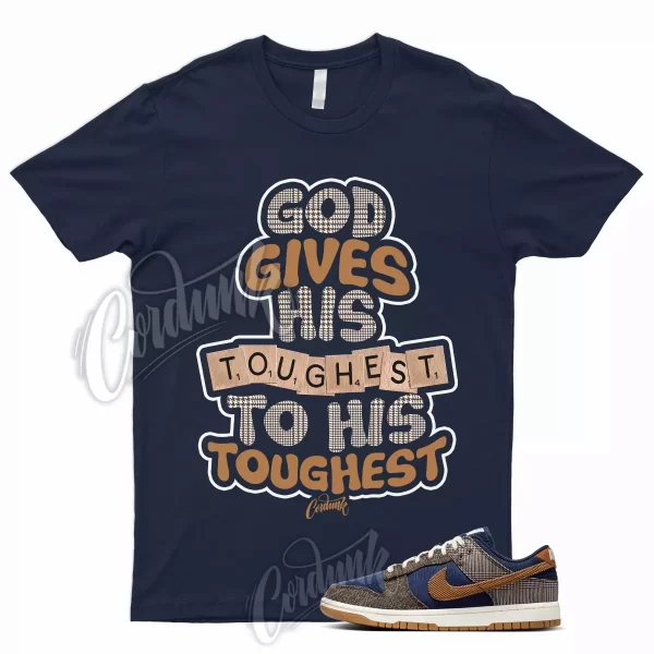 TOUGH T Shirt for Dunk Low Tweed Corduroy Midnight Navy Ale Baroque Brown Tartan Jezsport.com