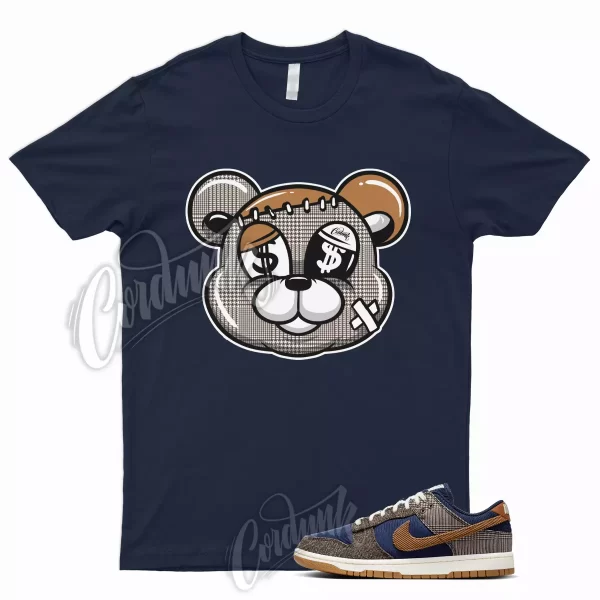 STITCH Shirt for Dunk Low Tweed Corduroy Midnight Navy Ale Baroque Brown Tartan Jezsport.com