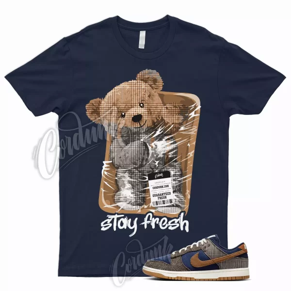 STAY T Shirt for Dunk Low Tweed Corduroy Midnight Navy Ale Baroque Brown Tartan Jezsport.com