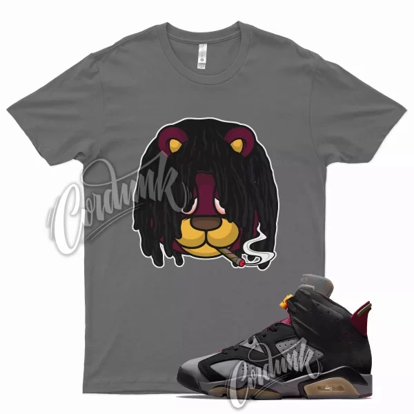 Grey DREAD T Shirt for Air J1 6 Bordeaux Light Graphite Dark Maroon Charcoal Jezsport.com