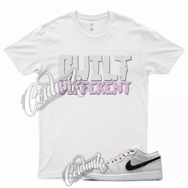 White BUILT T Shirt for Air J1 1 Low Barely Green Light Arctic Pink Black Jezsport.com