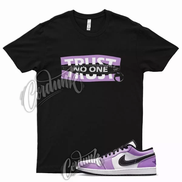 Black TRUST T Shirt for Air J1 1 Low Violet Shock Tropical Twist Aqua Purple Jezsport.com