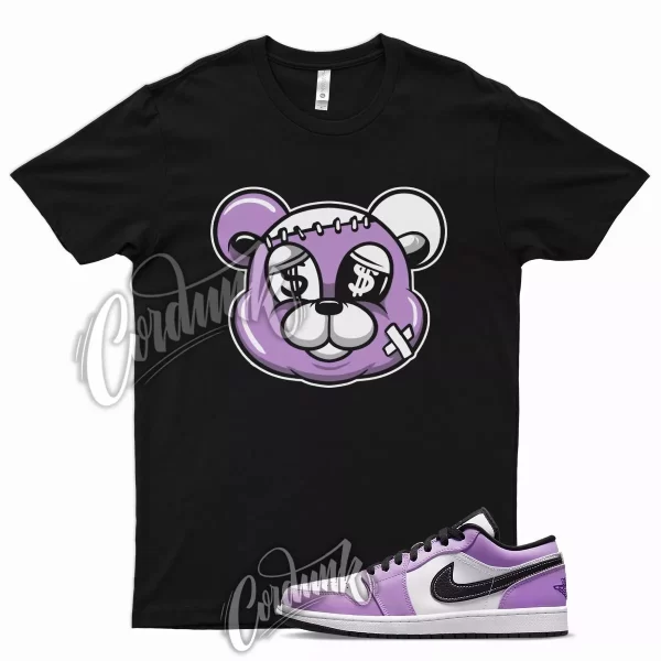 Black STITCH Shirt for Air J1 1 Low Violet Shock Tropical Twist Aqua Purple Jezsport.com