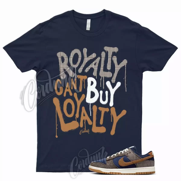 RYLTY T Shirt for Dunk Low Tweed Corduroy Midnight Navy Ale Baroque Brown Tartan, FQ8746-410 Jezsport.com