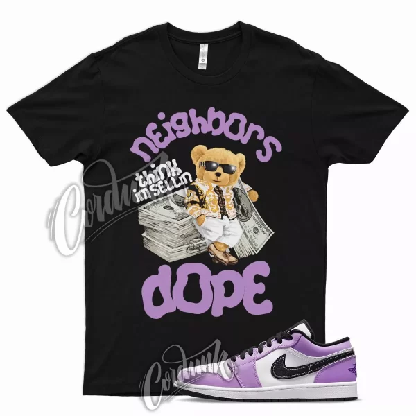 Black SELLIN Shirt for Air J1 1 Low Violet Shock Tropical Twist Aqua Purple Jezsport.com