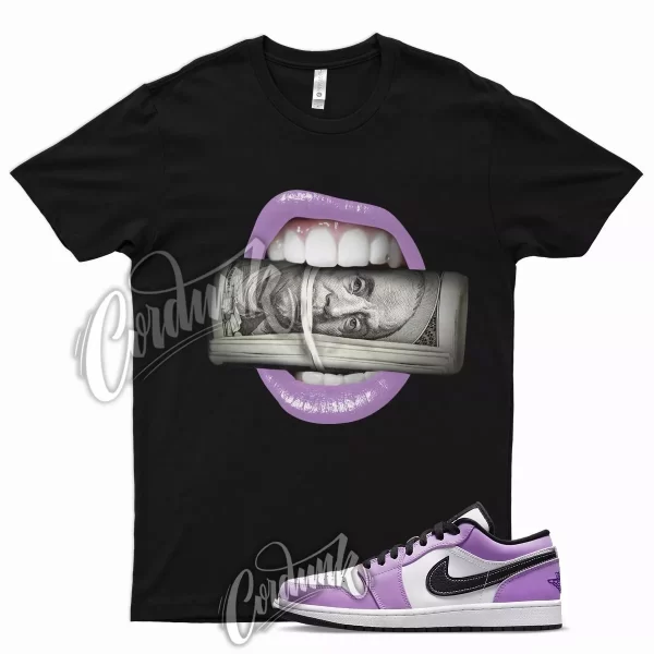 Black ROLL T Shirt for Air J1 1 Low Violet Shock Tropical Twist Aqua Purple Jezsport.com