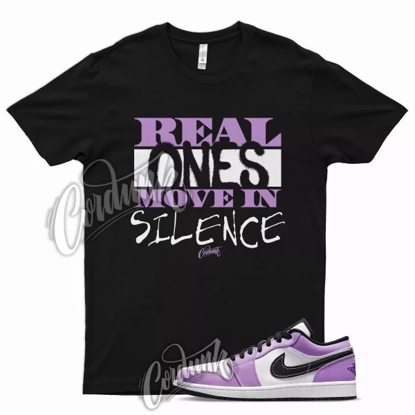 Black REAL T Shirt for Air J1 1 Low Violet Shock Tropical Twist Aqua Purple Jezsport.com