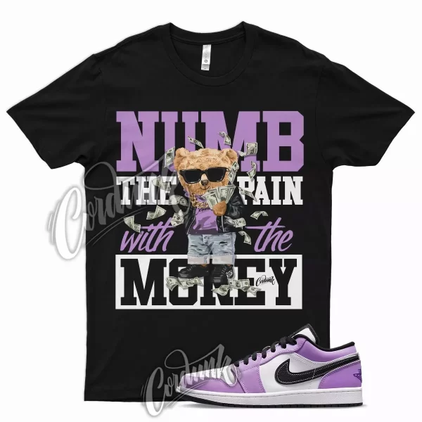 Black NUMB T Shirt for Air J1 1 Low Violet Shock Tropical Twist Aqua Purple Jezsport.com