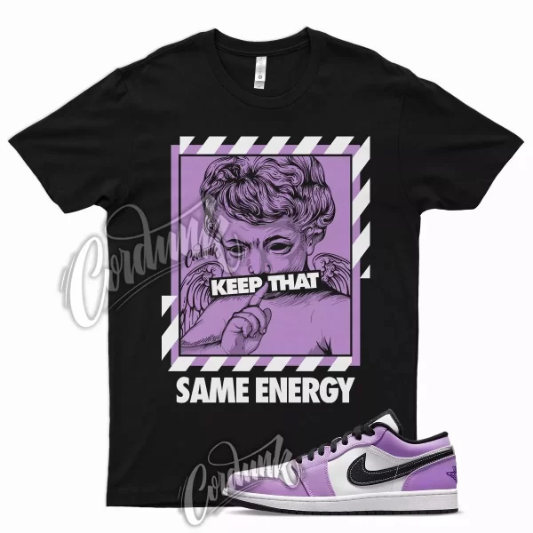 Black ENERGY Shirt for Air J1 1 Low Violet Shock Tropical Twist Aqua Purple Jezsport.com