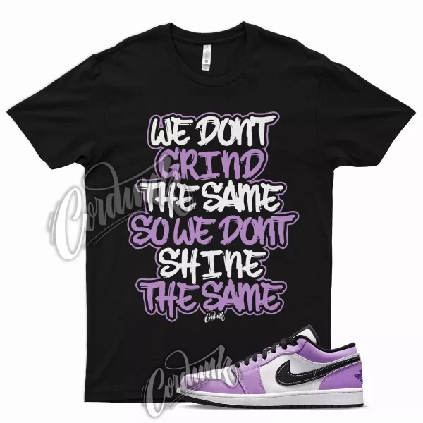 Black GRIND T Shirt for Air J1 1 Low Violet Shock Tropical Twist Aqua Purple Jezsport.com