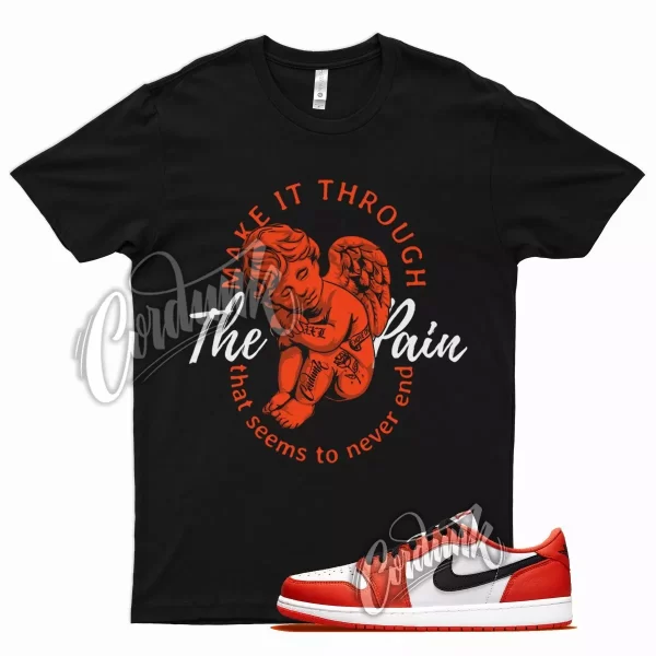 Black TP T Shirt for Air J1 1 Low OG Starfish Orange White Jezsport.com