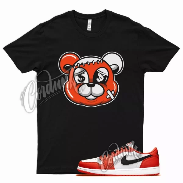 Black STITCH T Shirt for Air J1 1 Low OG Starfish Orange White Jezsport.com