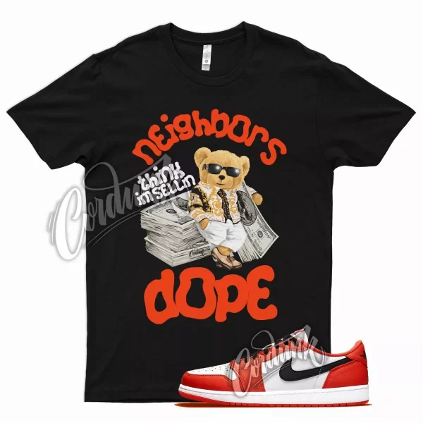 Black SELLIN T Shirt for Air J1 1 Low OG Starfish Orange White Jezsport.com