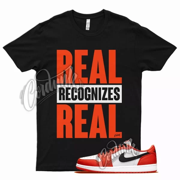 Black RRR T Shirt for Air J1 1 Low OG Starfish Orange White Jezsport.com