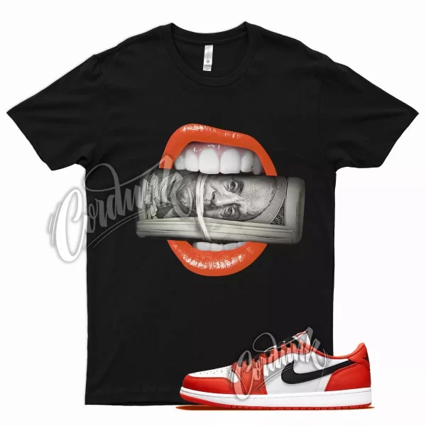 Black ROLL T Shirt for Air J1 1 Low OG Starfish Orange White Jezsport.com