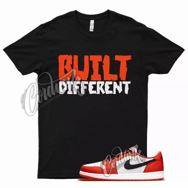 Black BUILT T Shirt for Air J1 1 Low OG Starfish Orange White Jezsport.com