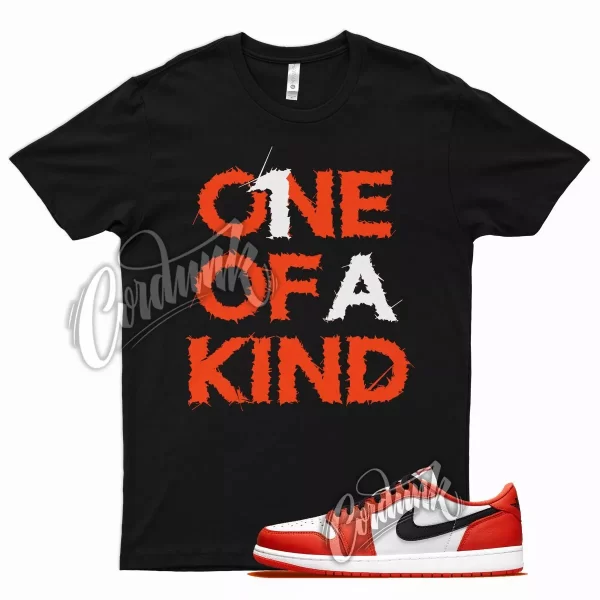 Black 1OAK T Shirt for Air J1 1 Low OG Starfish Orange White Jezsport.com