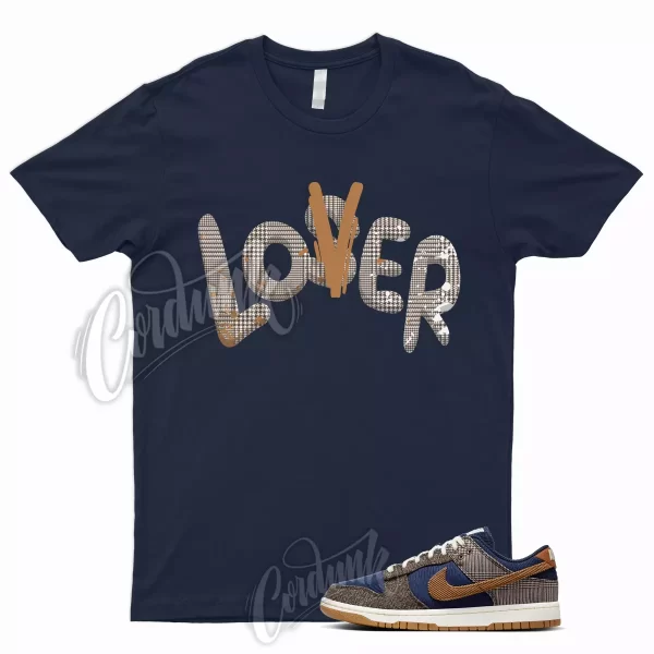 LO T Shirt for Dunk Low Tweed Corduroy Midnight Navy Ale Baroque Brown Tartan Jezsport.com