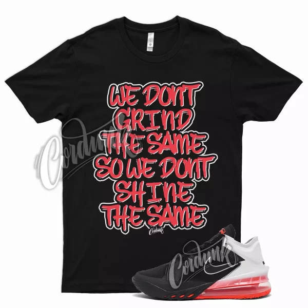 Black GRIND T Shirt for Lebron 18 Low White Bright Crimson Infrared Jezsport.com