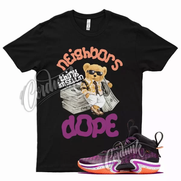 Black SELLIN T Shirt for Air J1 36 Hyper Violet Bright Mango White Zoom Jezsport.com