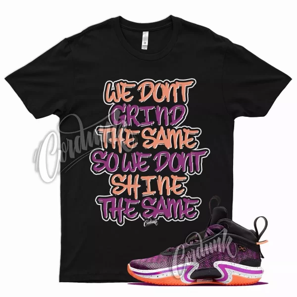 Black GRIND T Shirt for Air J1 36 Hyper Violet Bright Mango White Zoom Jezsport.com